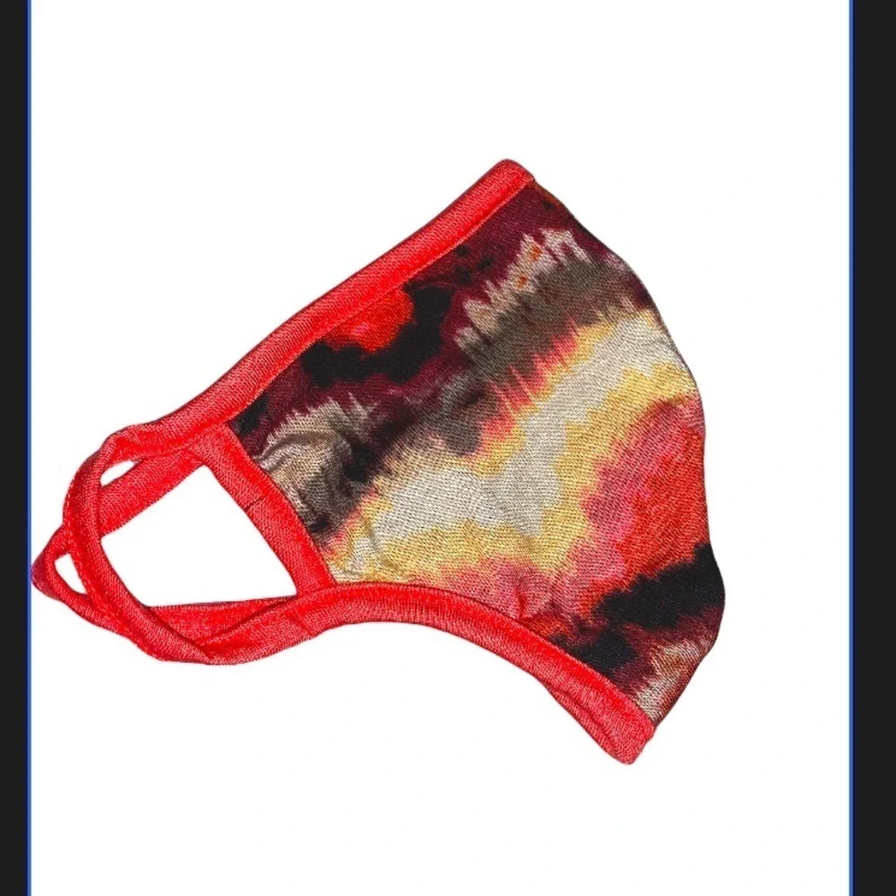 Pink and red Tie dye face mask